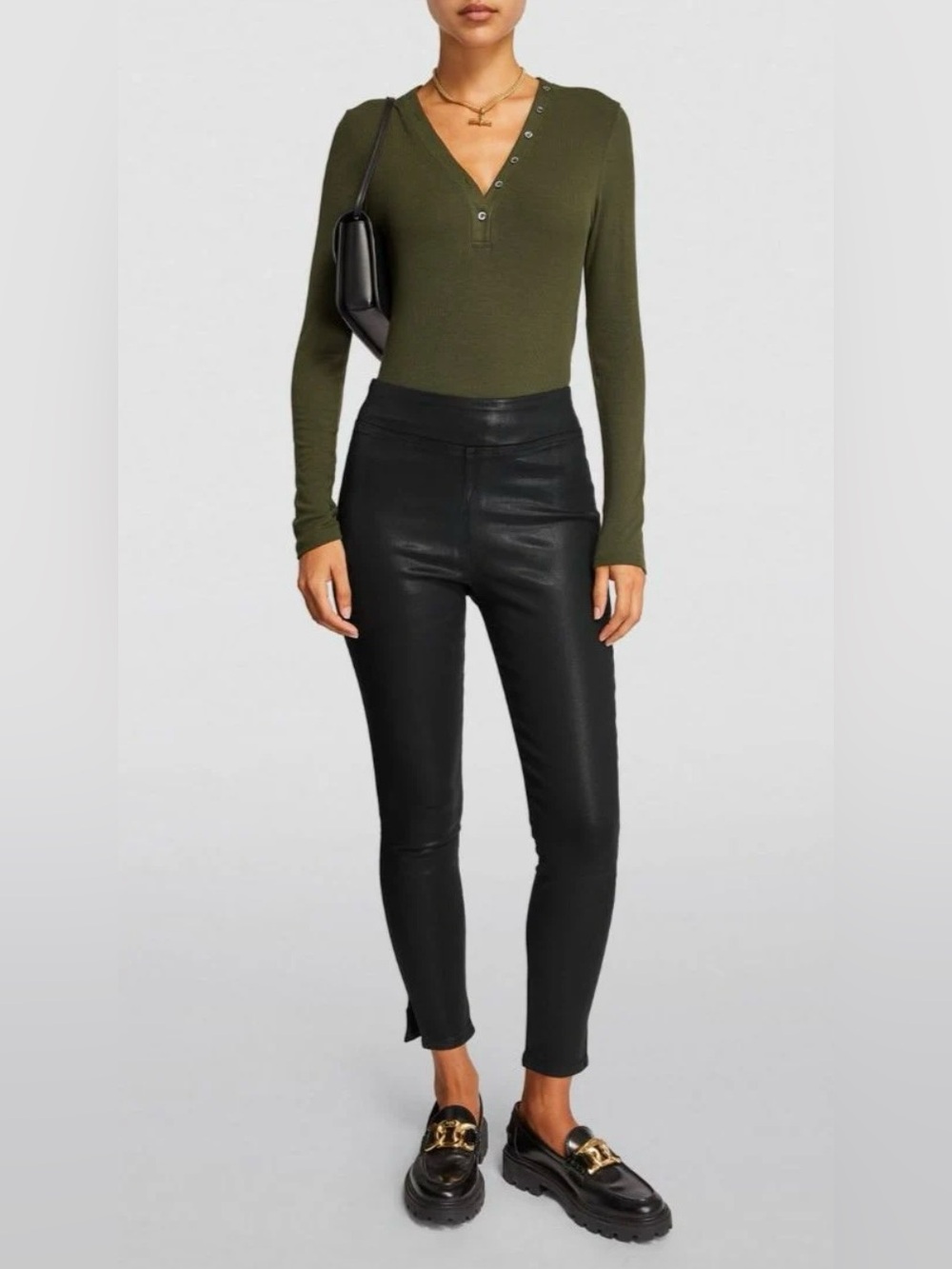 Frame Jetset skinny crop pants in Noir